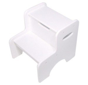 two step stool for toddlers white