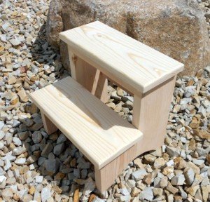 small wooden step stool for toddlers unfinished