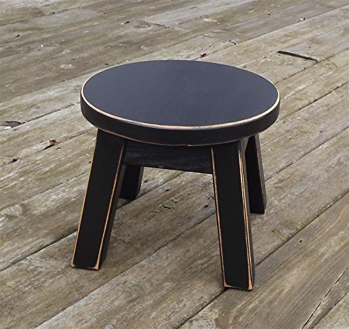 round wooden step stool